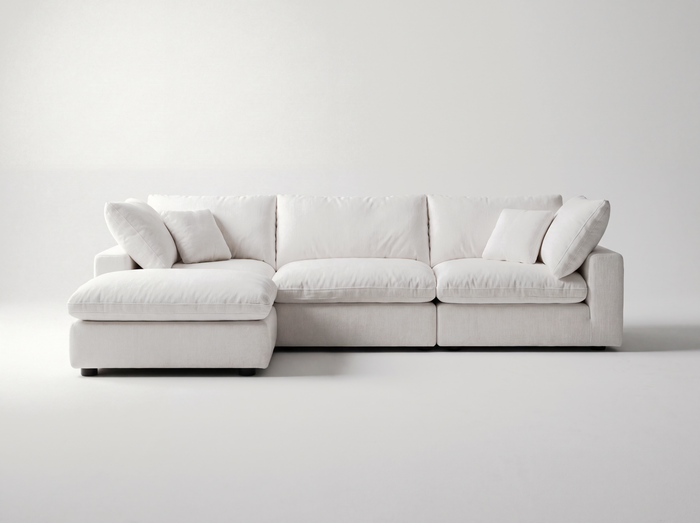 Garelli 4-Piece Modular Classic Sectional in off-white