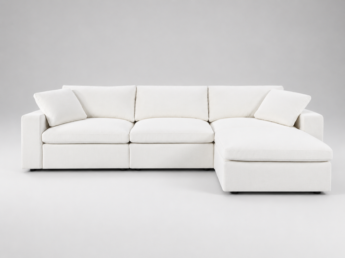 7th Avenue 4-Seat Modular Chaise Sectional in Extra-Deep