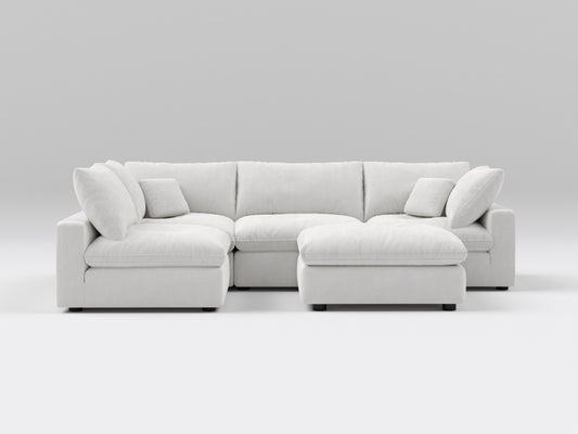 5-Piece Off-White Modular Sectional