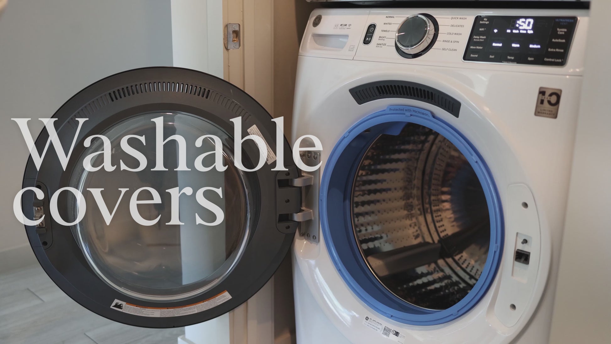 Video highlighting washable covers feature
