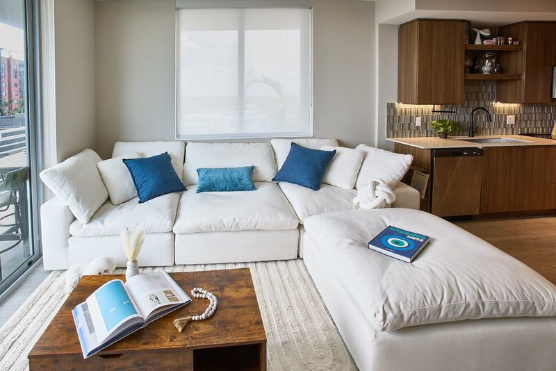 Classic 4 Piece Garelli Modular Sectional Off White 