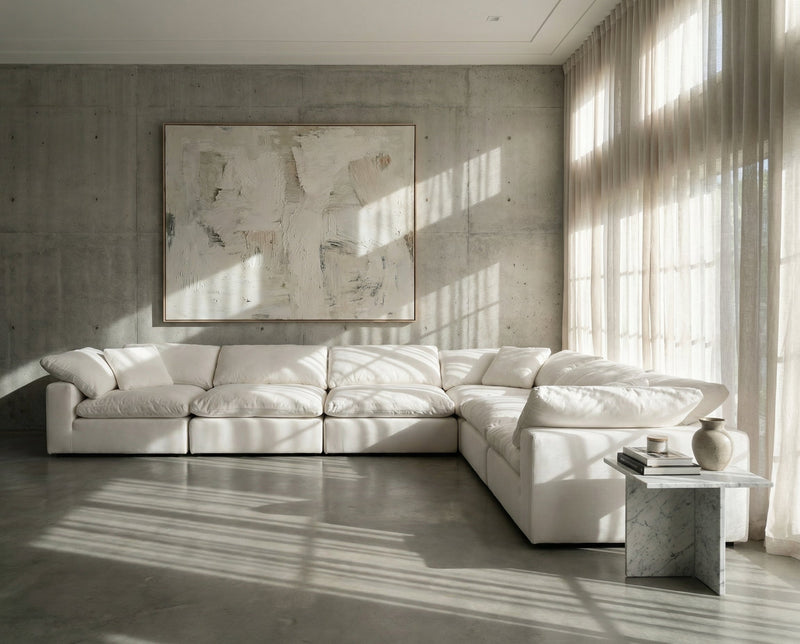 Garelli oversized sectional in a large living room, U-shape modular buyer's guide 2026