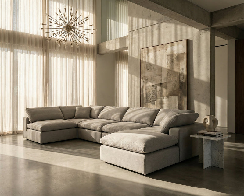 Garelli Cloud Couch Sectional Modular Gray Color