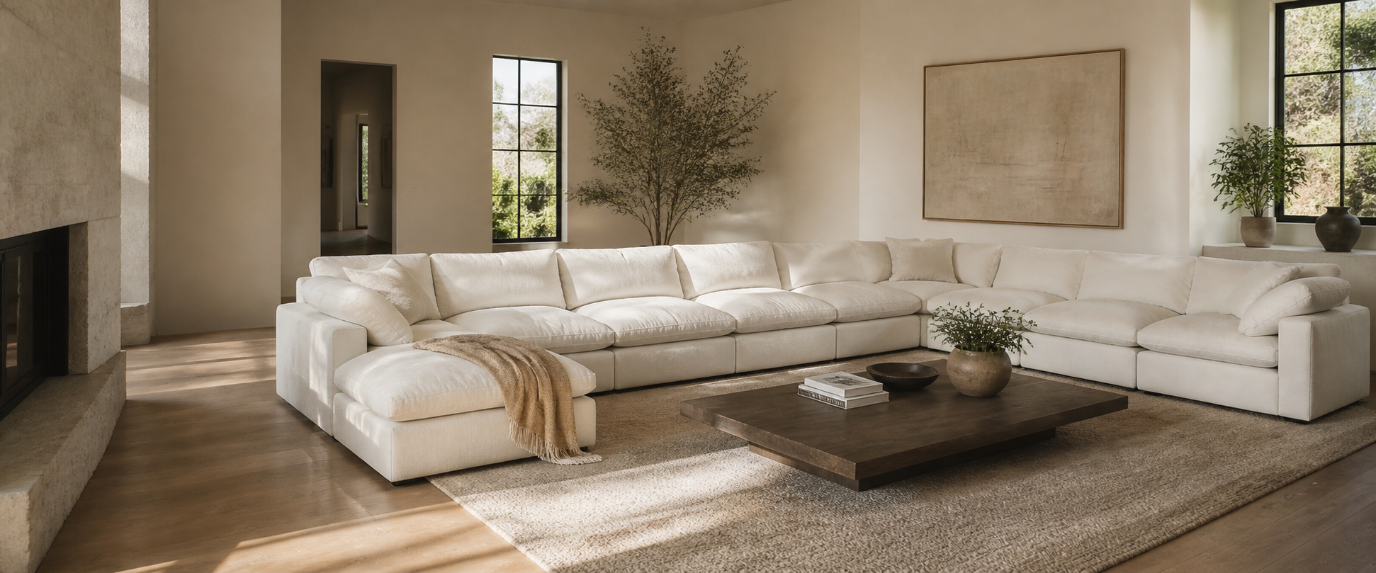 Extra Large Modular Sectionals — Free White Glove Delivery
