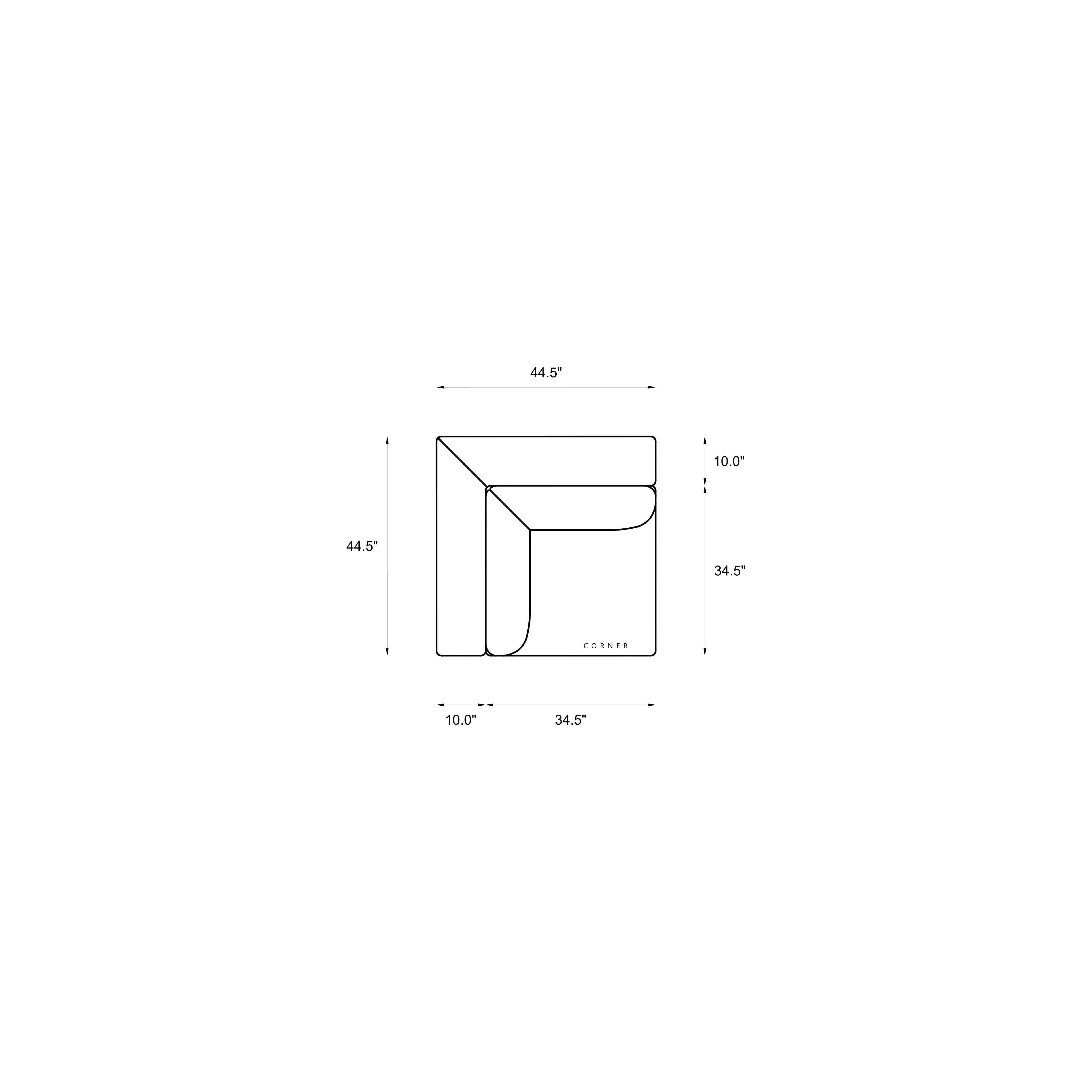 Modular Corner Chair Dimensions