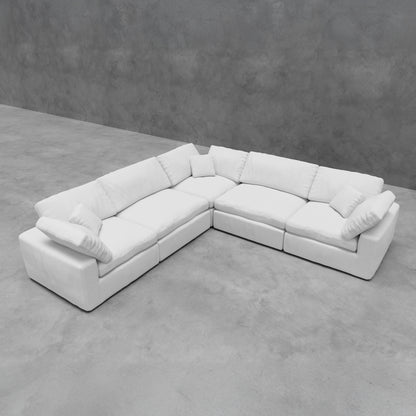 5 Piece Modular Sectional (Three Armless + Two Corners)