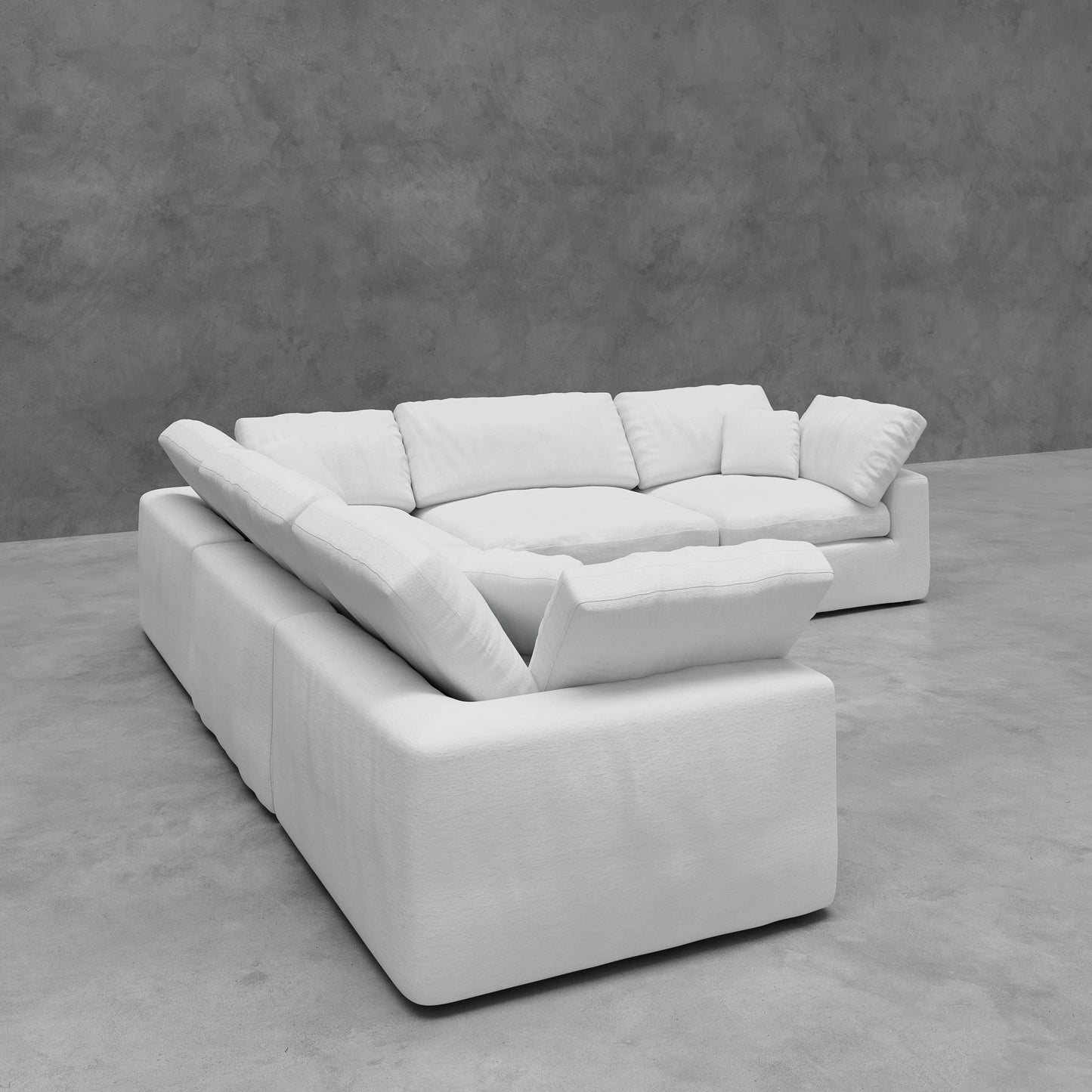 5 Piece Modular Sectional (Three Armless + Two Corners)