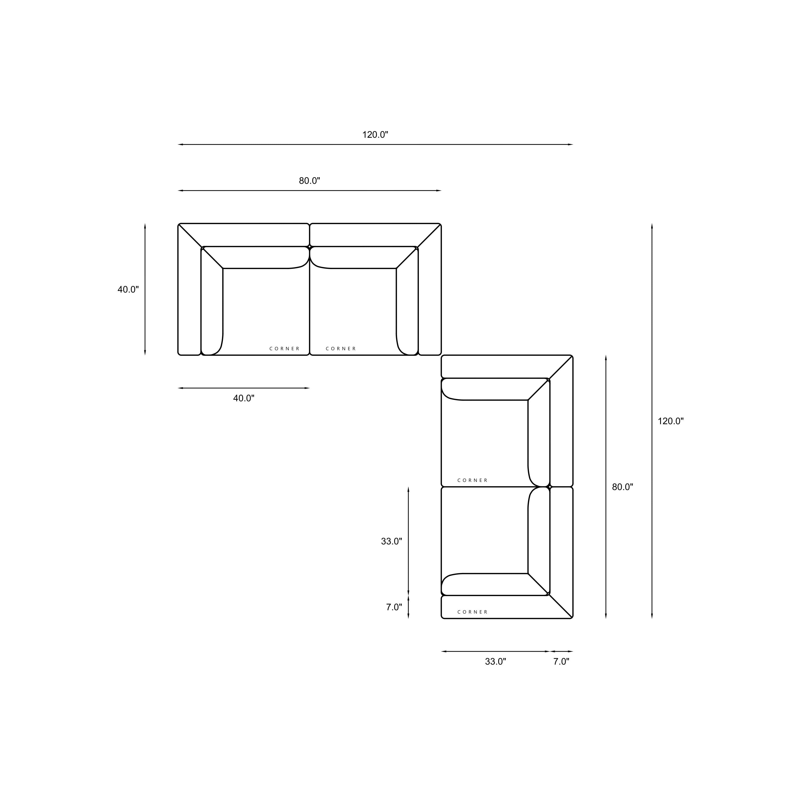 Double Loveseat Dimensions