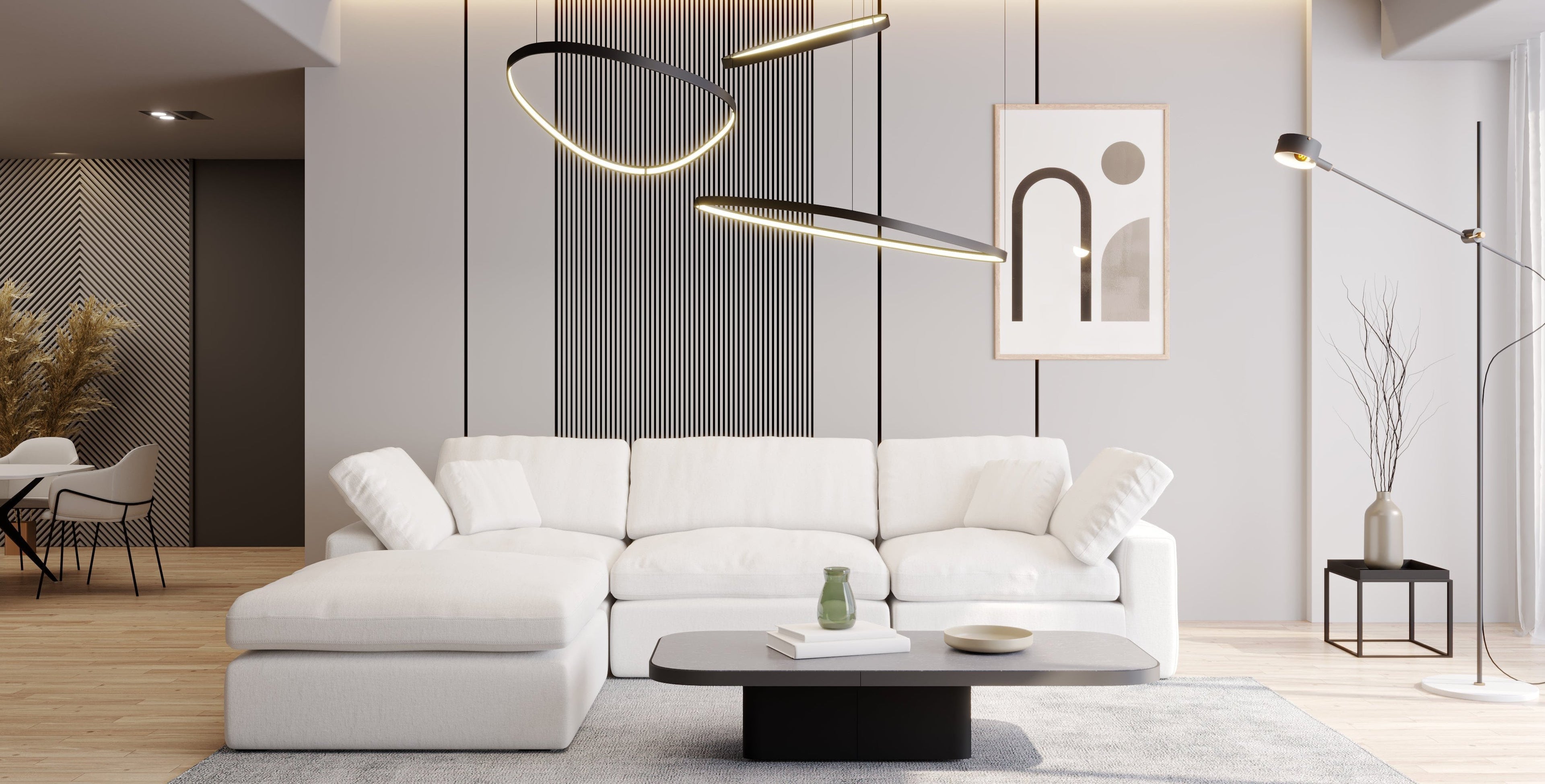 Garelli Four Piece Classic Sectional Modular 