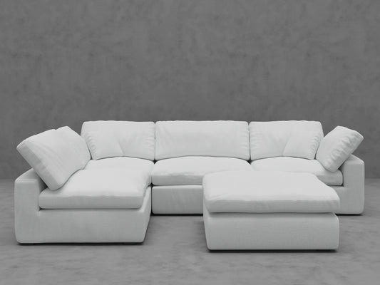 5-Piece Modular Sectional (Armless + Ottoman)