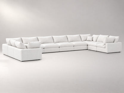 10-Piece Oversized Modular Sectional (U-Shape) in Off-White, left view | Garelli