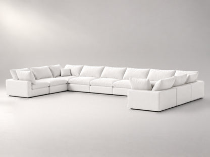 10-Piece Oversized Modular Sectional (U-Shape) in Off-White, right view | Garelli