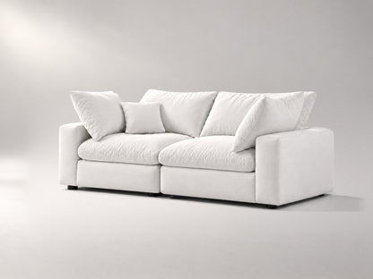 2-Piece Modular Loveseat in Off-White, right view | Garelli