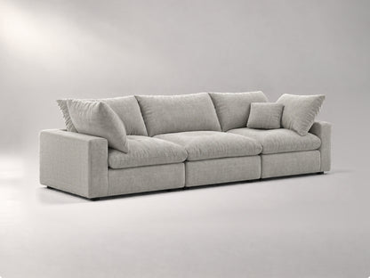 3-Piece Modular Sofa in Grey, left view | Garelli