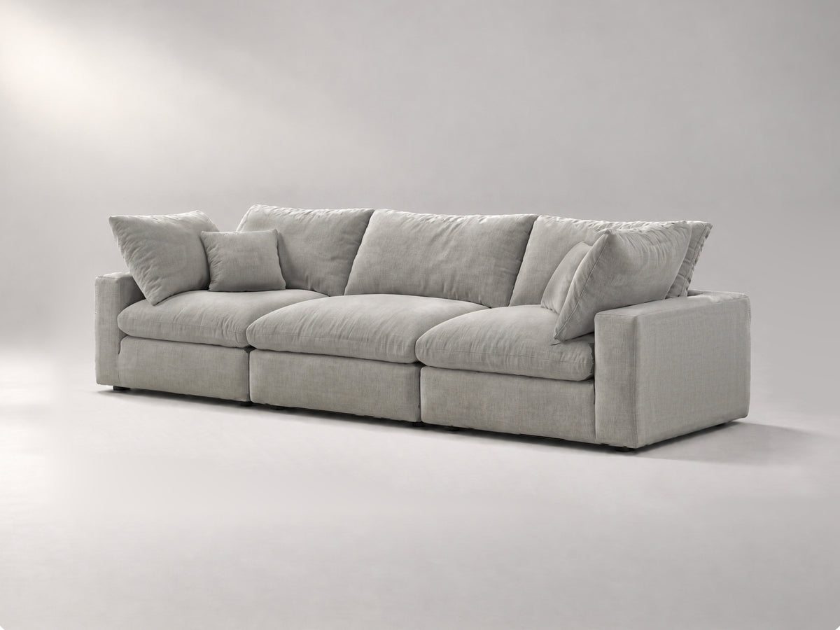 3-Piece Modular Sofa in Grey, right view | Garelli