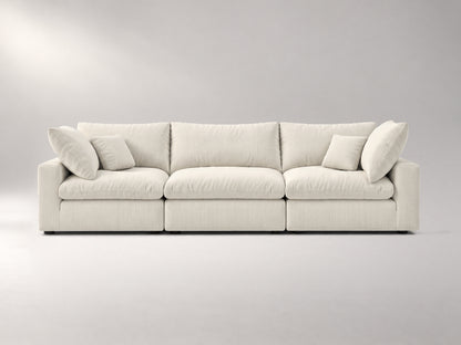 3-Piece Modular Sofa in Ivory, front view | Garelli