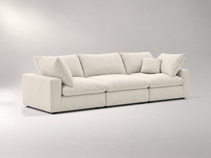 3-Piece Modular Sofa in Ivory, left view | Garelli