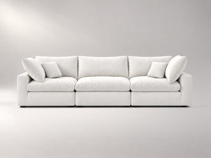 3-Piece Modular Sofa in Off-White, front view | Garelli