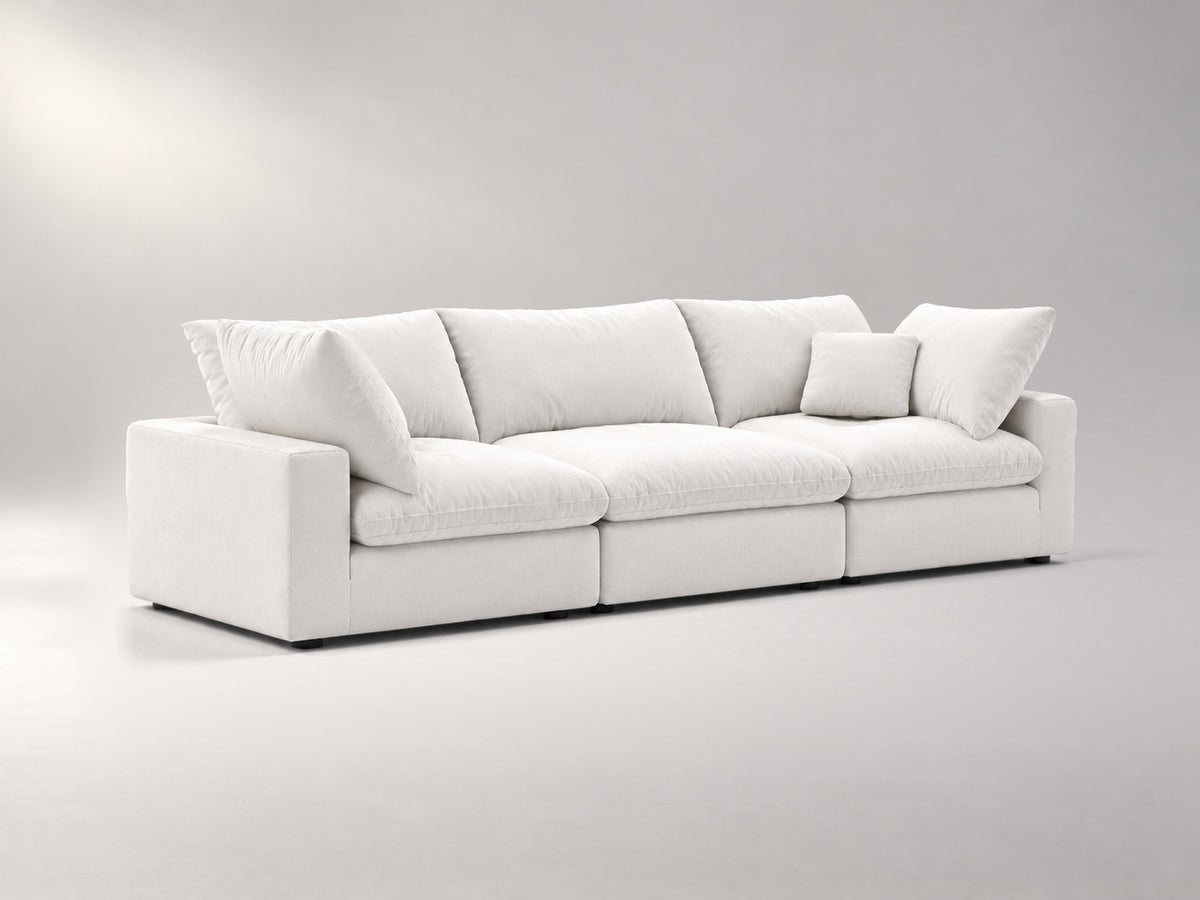 3-Piece Modular Sofa in Off-White, left view | Garelli