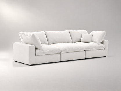 3-Piece Modular Sofa in Off-White, left view | Garelli