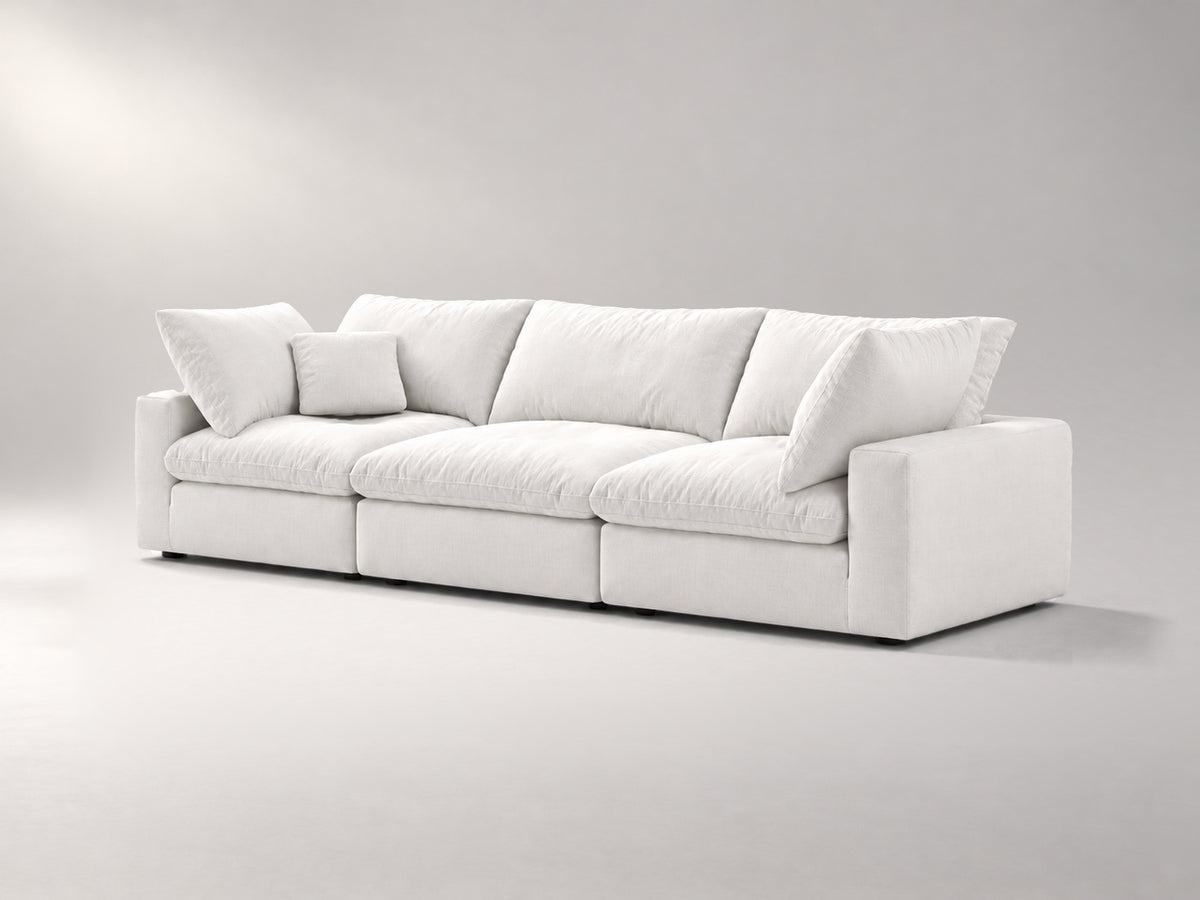 3-Piece Modular Sofa in Off-White, right view | Garelli