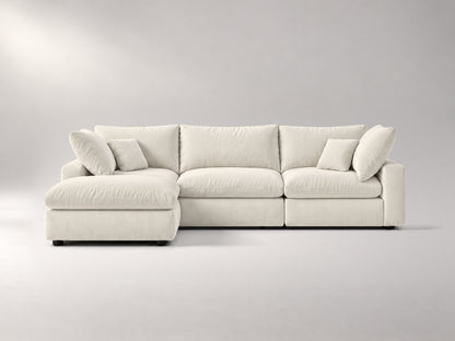 4-Piece Modular Classic Sectional in Ivory, front view | Garelli