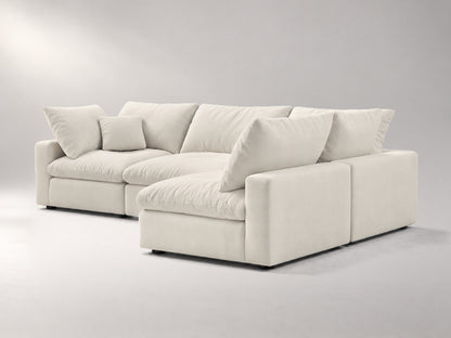 4-Piece Modular Sectional (Armless Chase) in Ivory, right view | Garelli