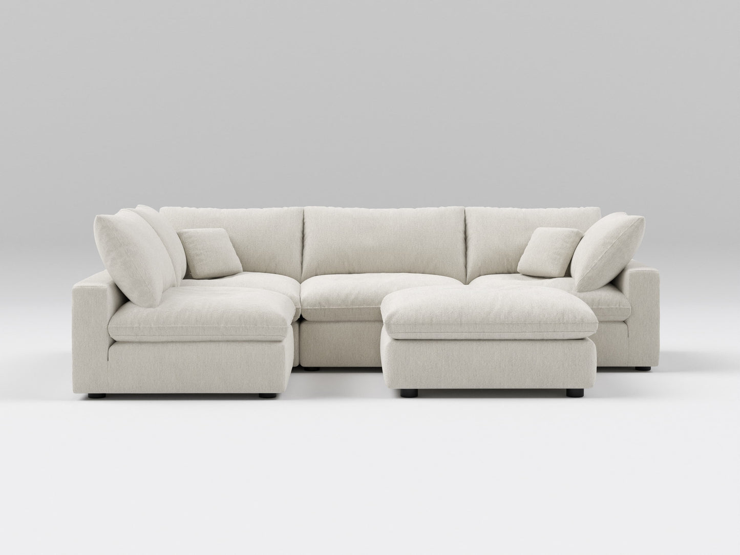 5-Piece Classic Modular Sectional in Ivory