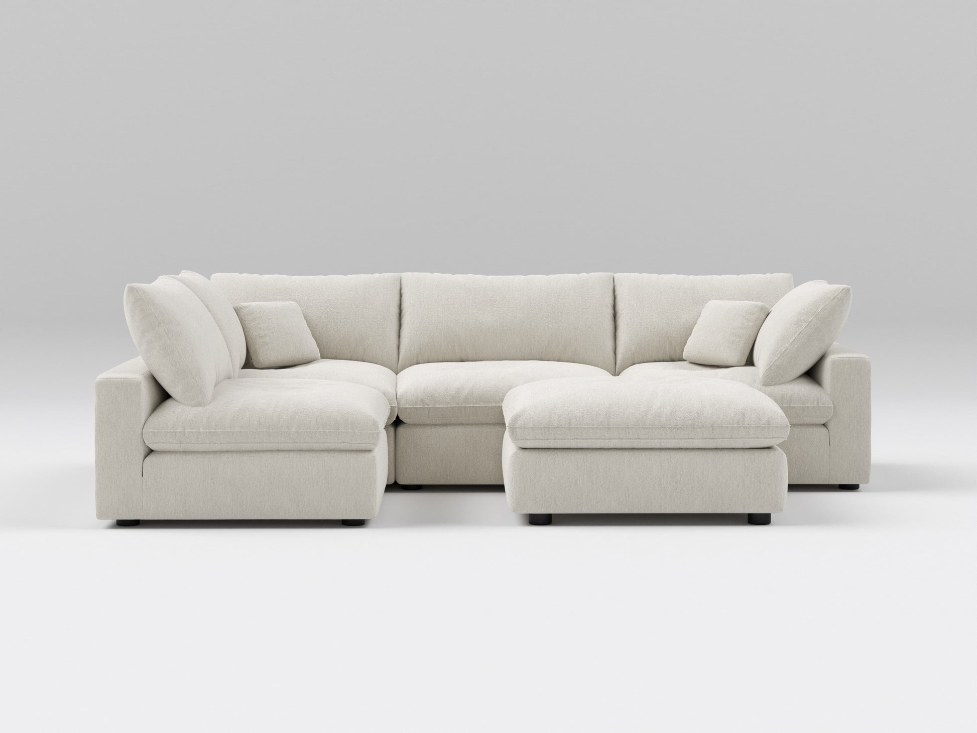 5-Piece Classic Modular Sectional in Ivory