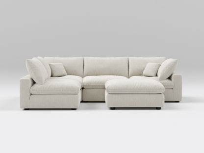5-Piece Classic Modular Sectional in Ivory