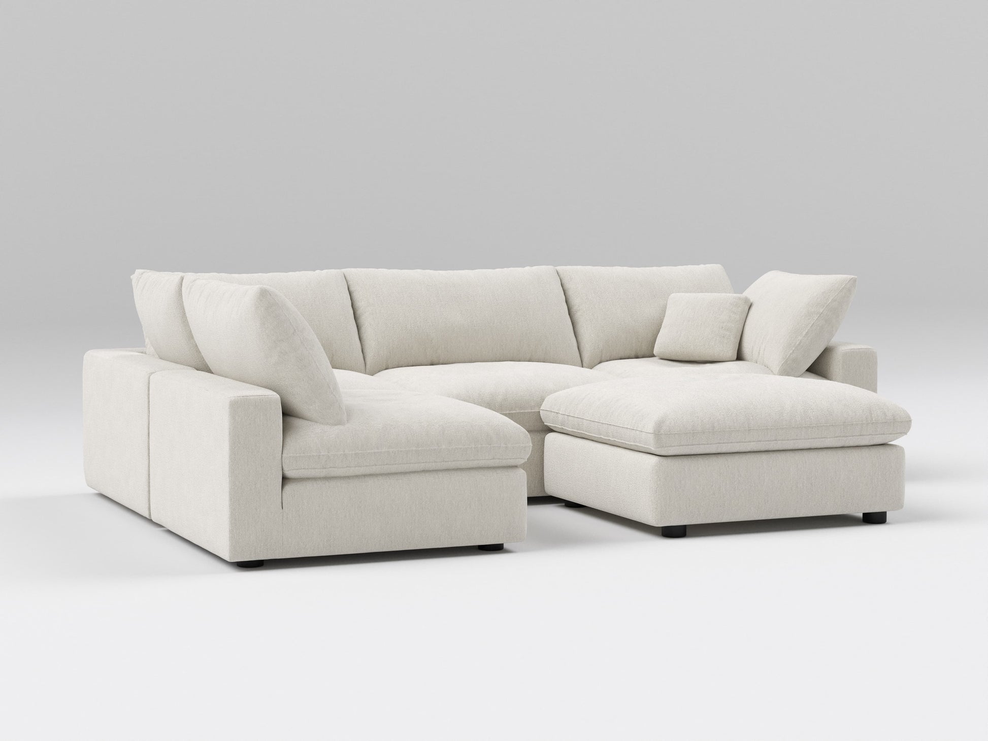 5-Piece Classic Modular Sectional in Ivory