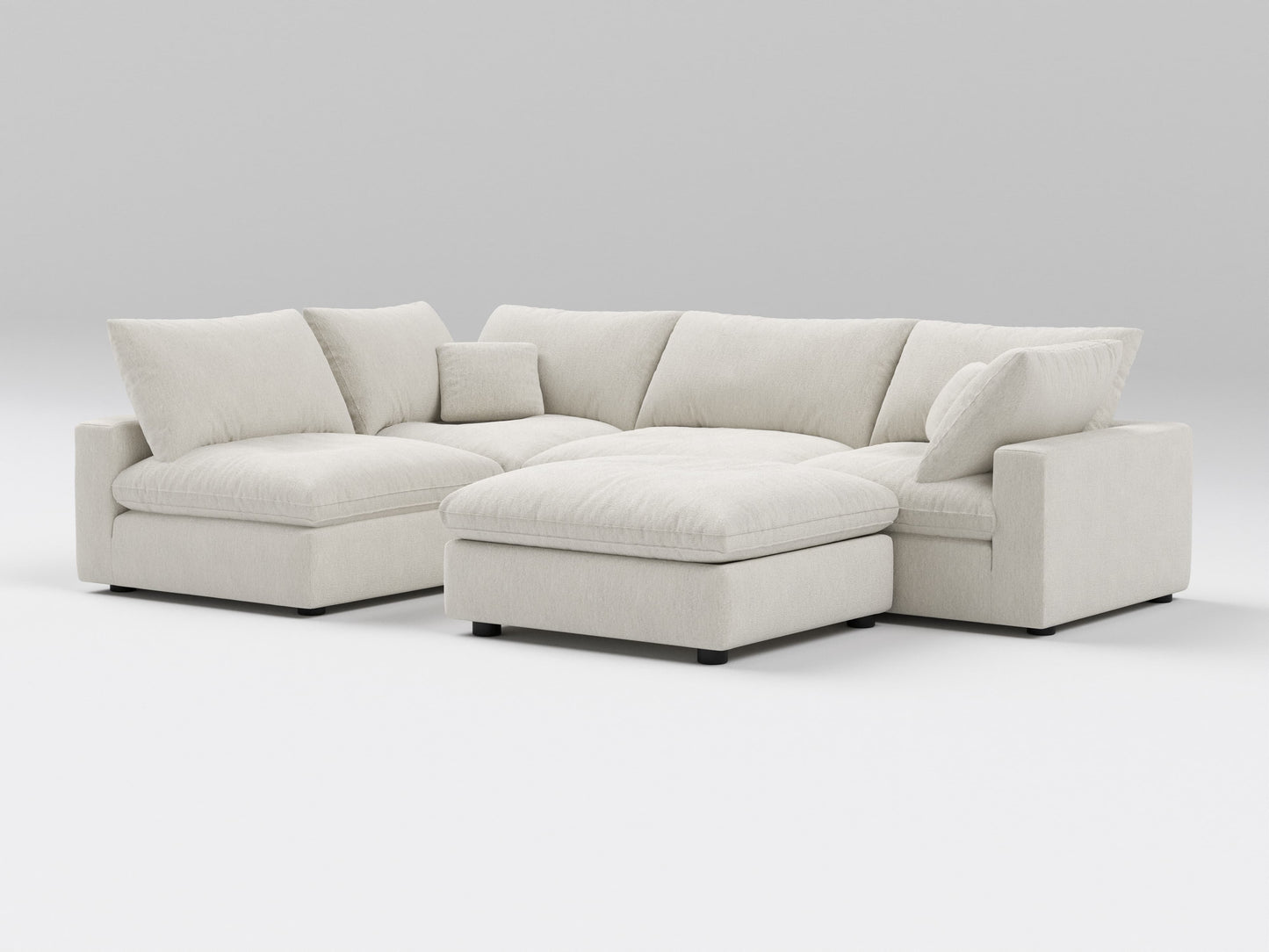 5-Piece Classic Modular Sectional in Ivory