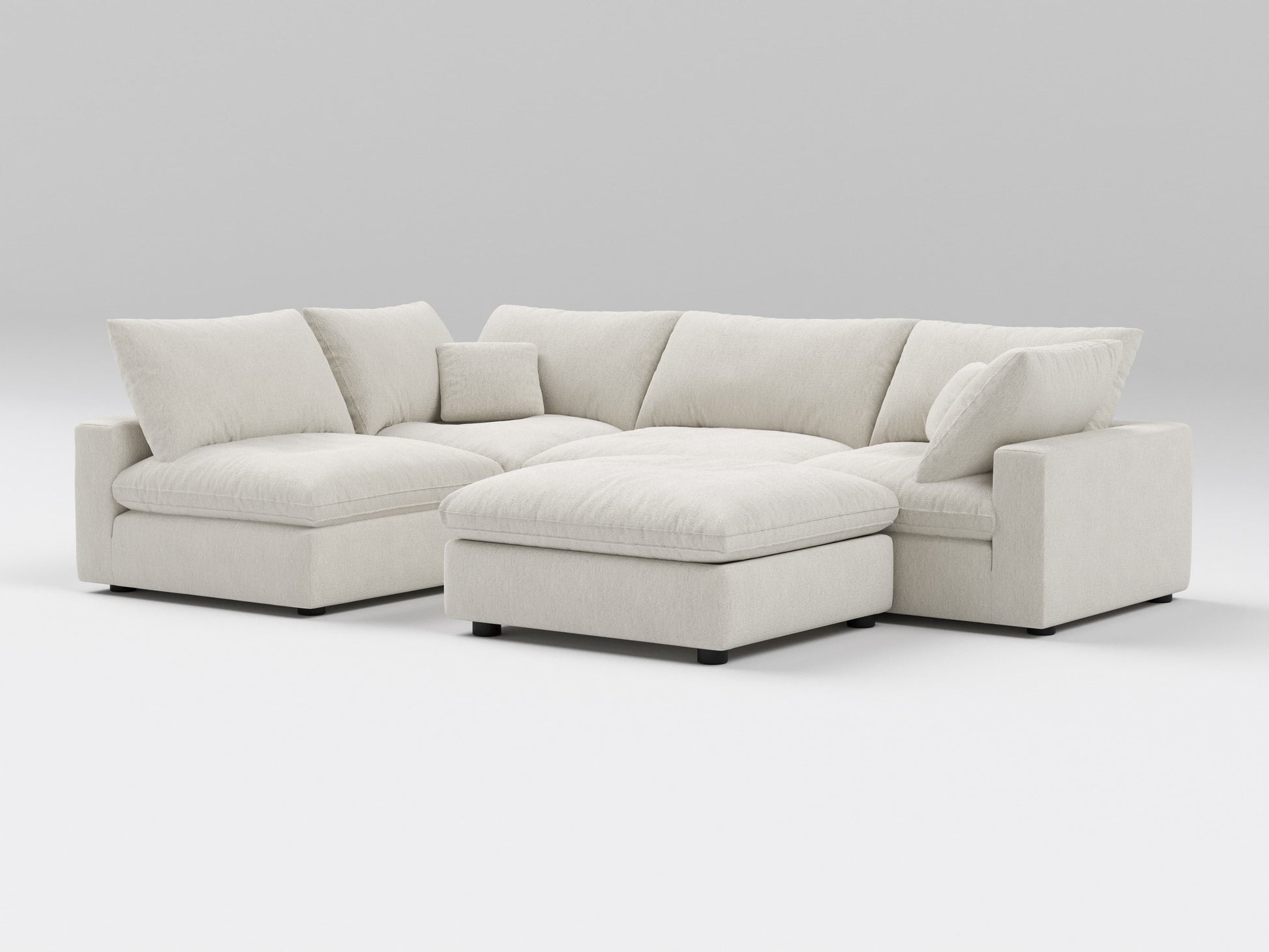 5-Piece Classic Modular Sectional in Ivory