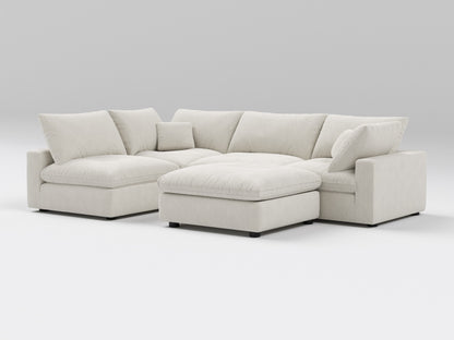 5-Piece Classic Modular Sectional in Ivory