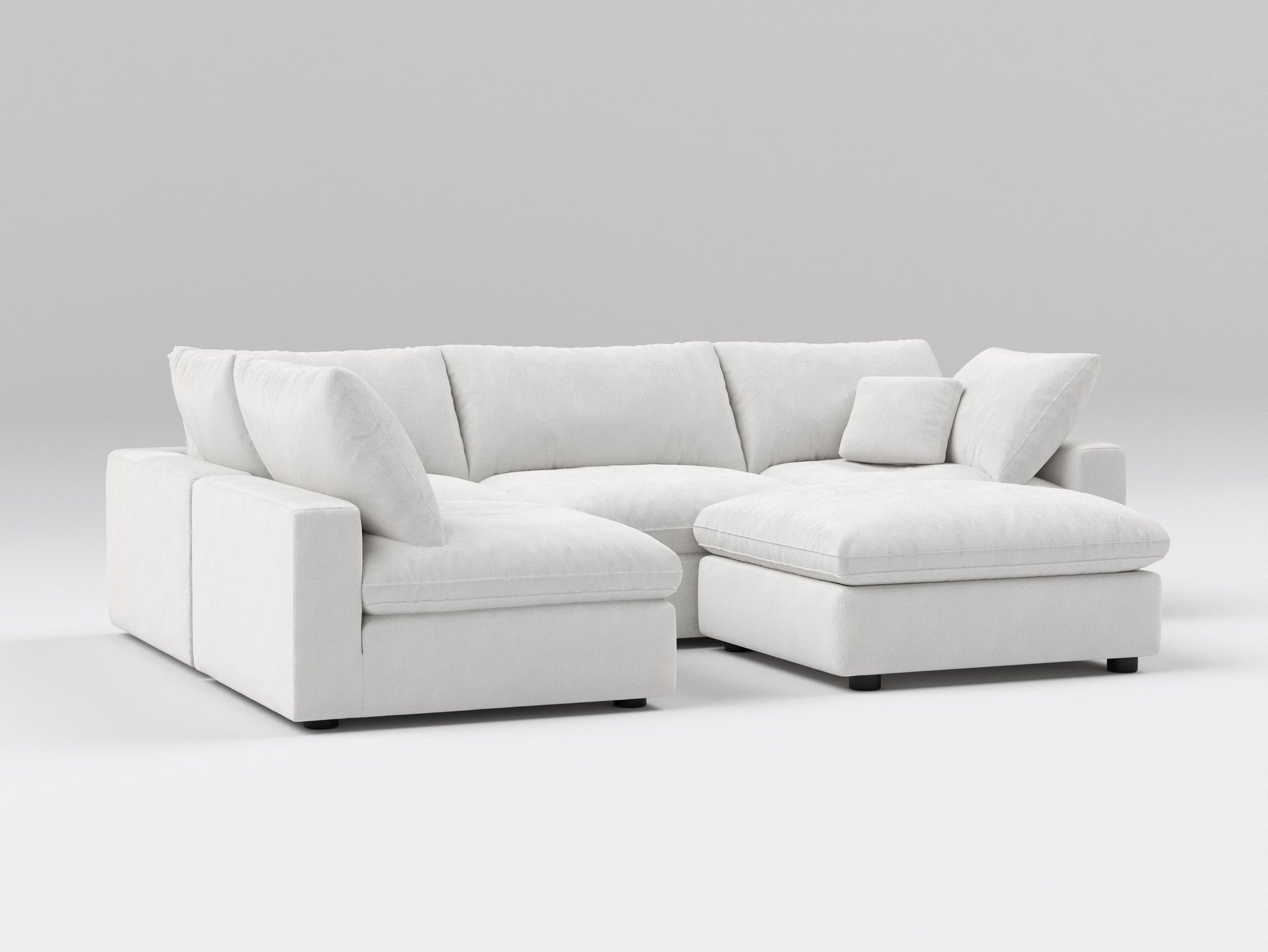 5-Piece Off-White Modular Sectional