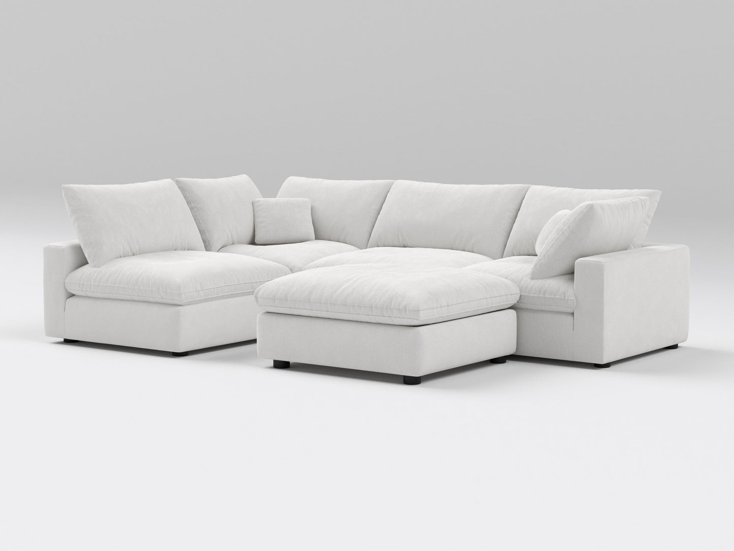 5-Piece Off-White Modular Sectional
