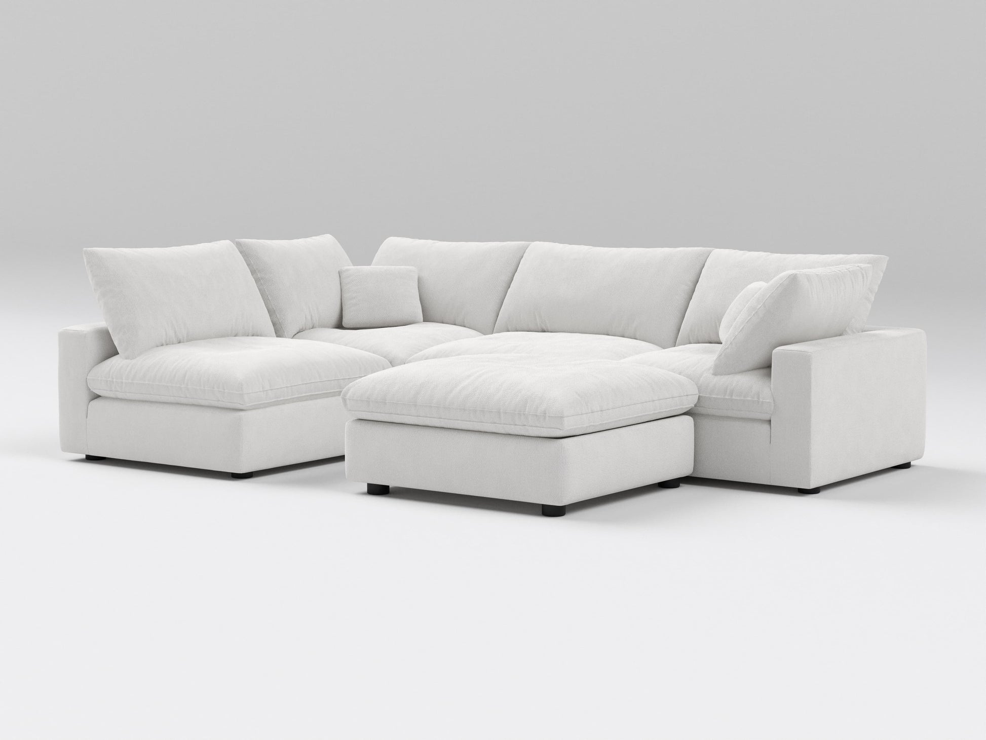 5-Piece Off-White Modular Sectional