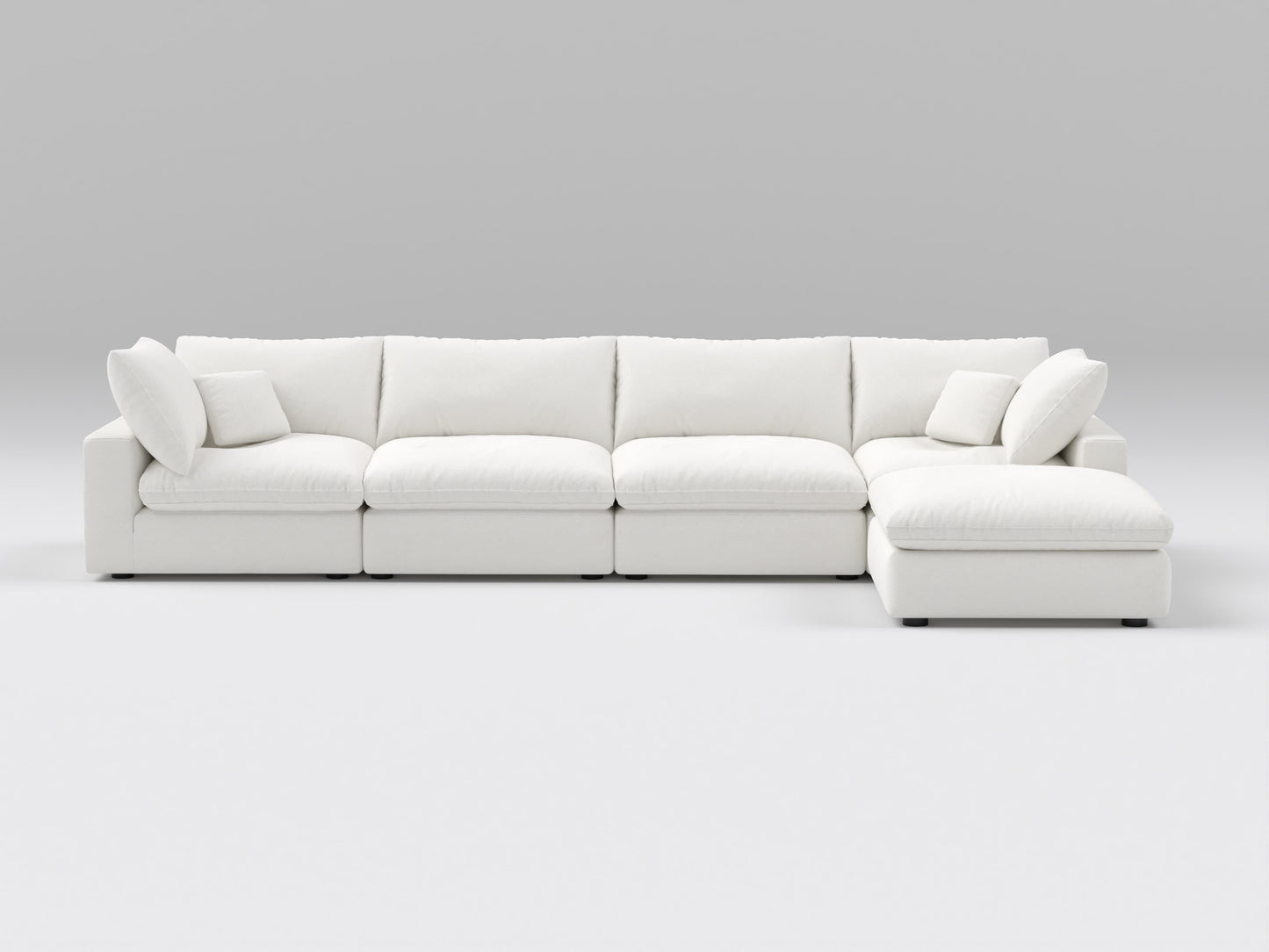 White 5-Piece Modular Compact Sectional