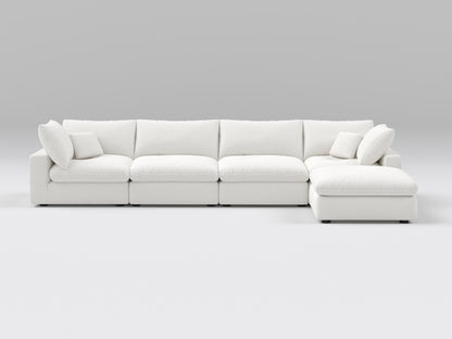 White 5-Piece Modular Compact Sectional