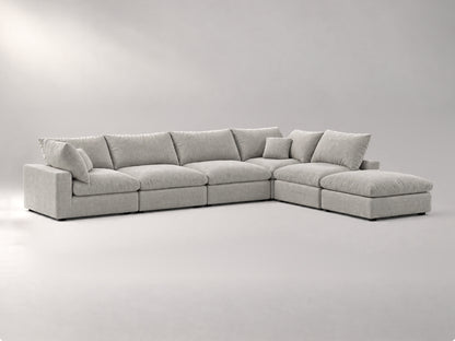 6-Piece Oversized Modular Classic Sectional in Grey, left view | Garelli