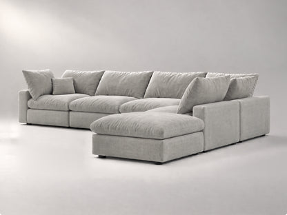 6-Piece Oversized Modular Classic Sectional in Grey, right view | Garelli