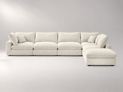 6-Piece Oversized Modular Classic Sectional in Ivory, front view | Garelli