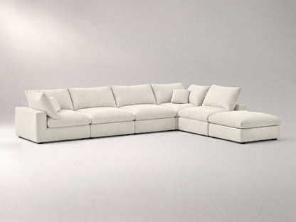 6-Piece Oversized Modular Classic Sectional in Ivory, left view | Garelli