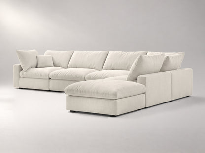 6-Piece Oversized Modular Classic Sectional in Ivory, right view | Garelli