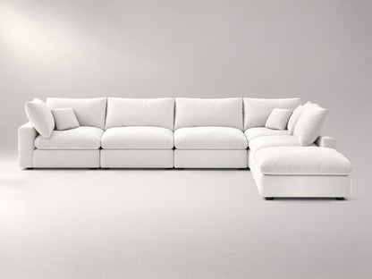 6-Piece Oversized Modular Classic Sectional in Off-White, front view | Garelli