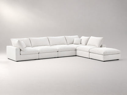 6-Piece Oversized Modular Classic Sectional in Off-White, left view | Garelli