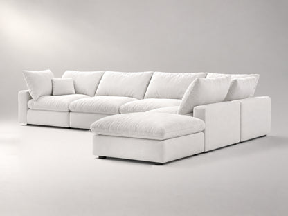 6-Piece Oversized Modular Classic Sectional in Off-White, right view | Garelli