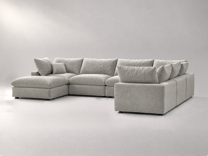 7-Piece Oversized Modular Sectional in Grey, right view | Garelli