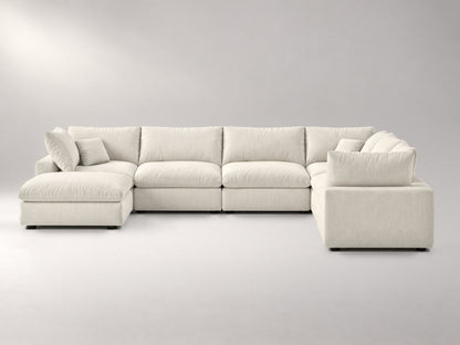 7-Piece Oversized Modular Sectional in Ivory, front view | Garelli