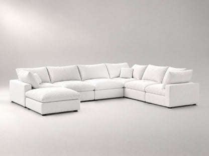 7-Piece Oversized Modular Sectional in Off-White, left view | Garelli